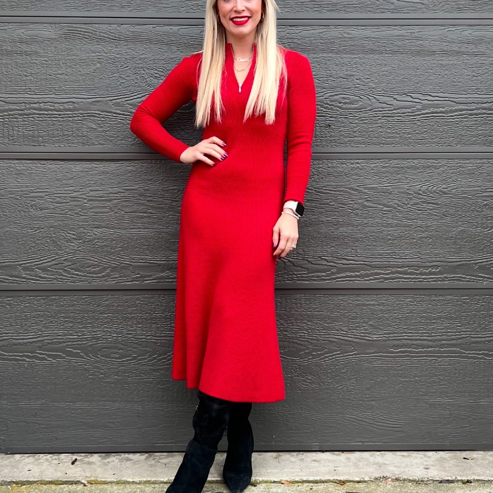 Like new Jason Wu quarter zip sweater dress.